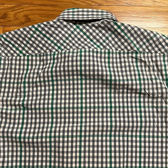 Thomas Pink - Casual Button Down Shirt - Size XS - Green / Gray Gingham - Picture 9 of 13